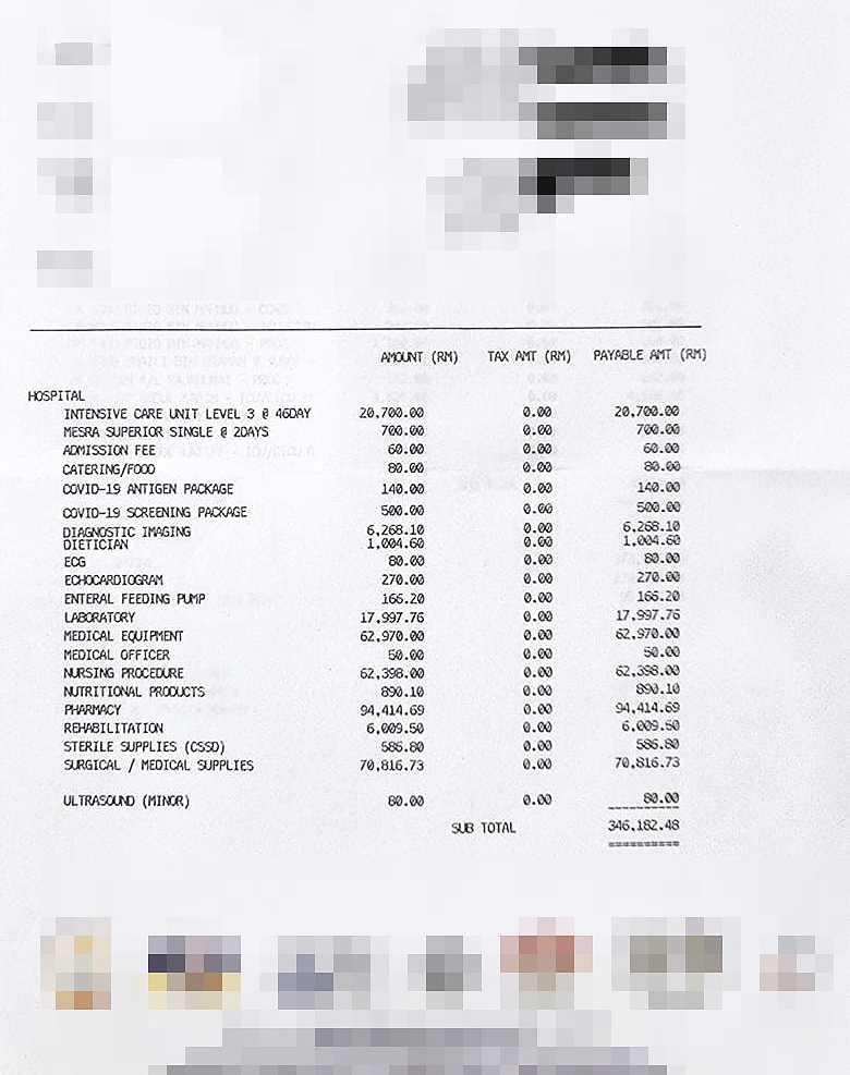 Covid Private Hospital Bill Over Rm K